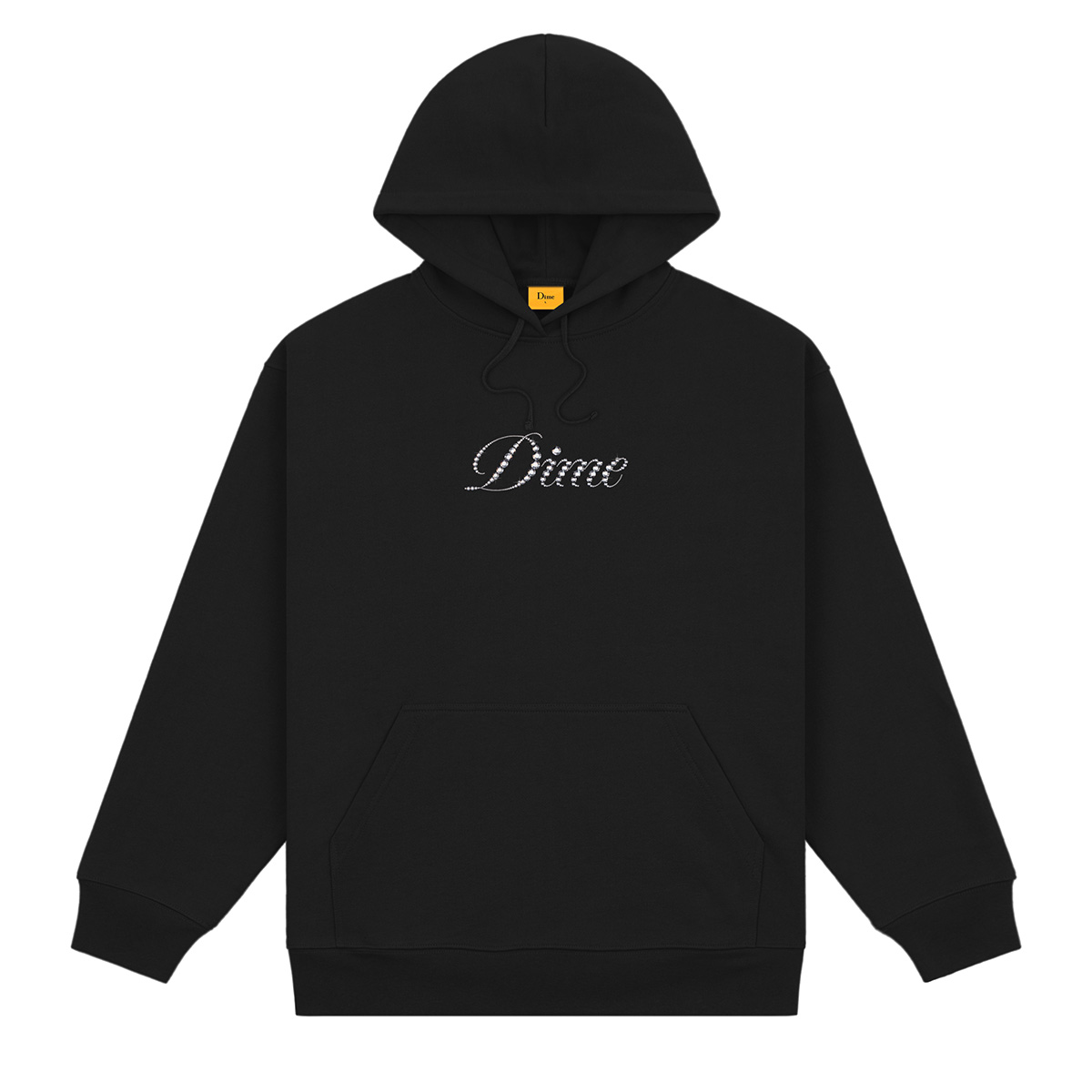 Dime Icy Cursive Hoodie Black