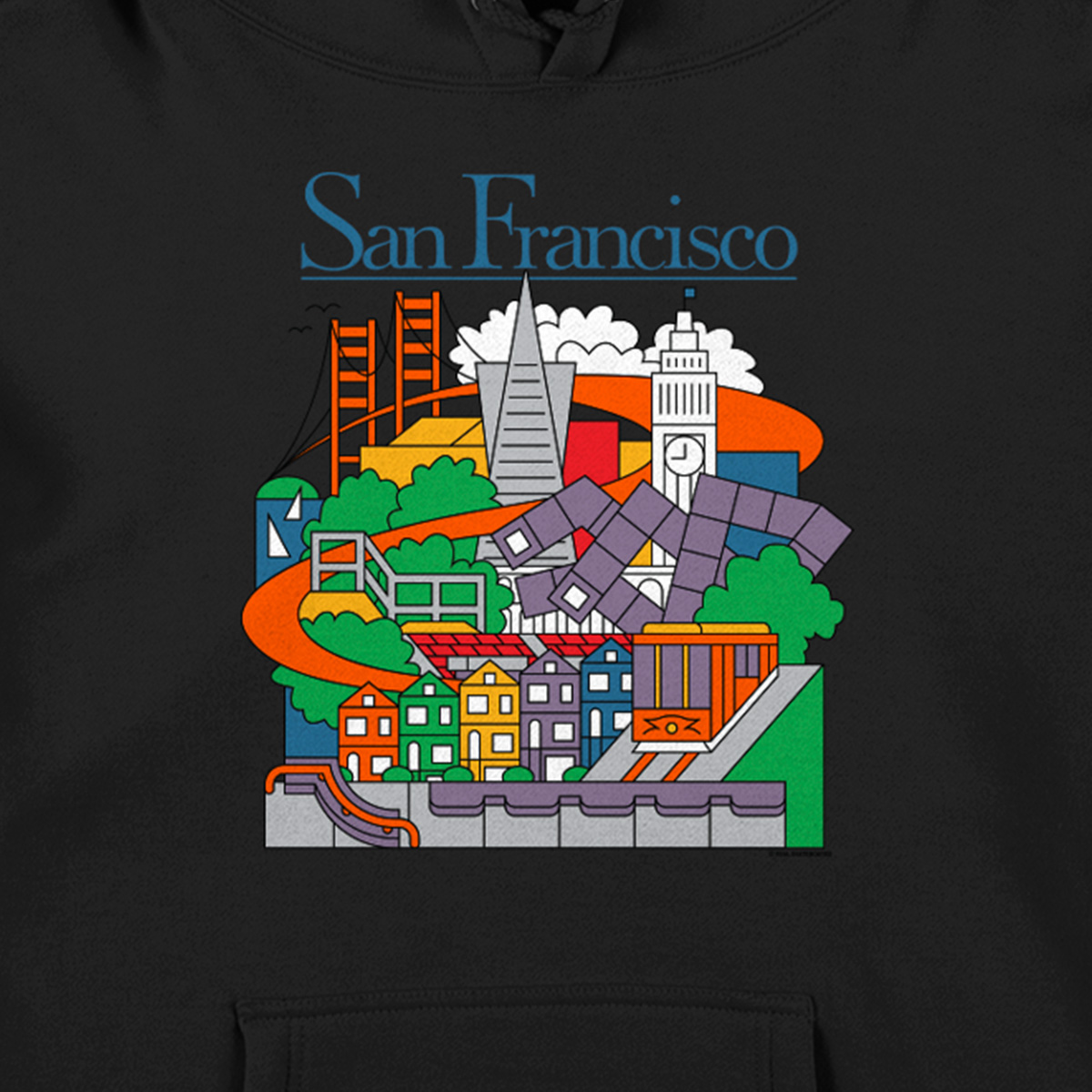 Real SF Travel Hooded Sweater Black