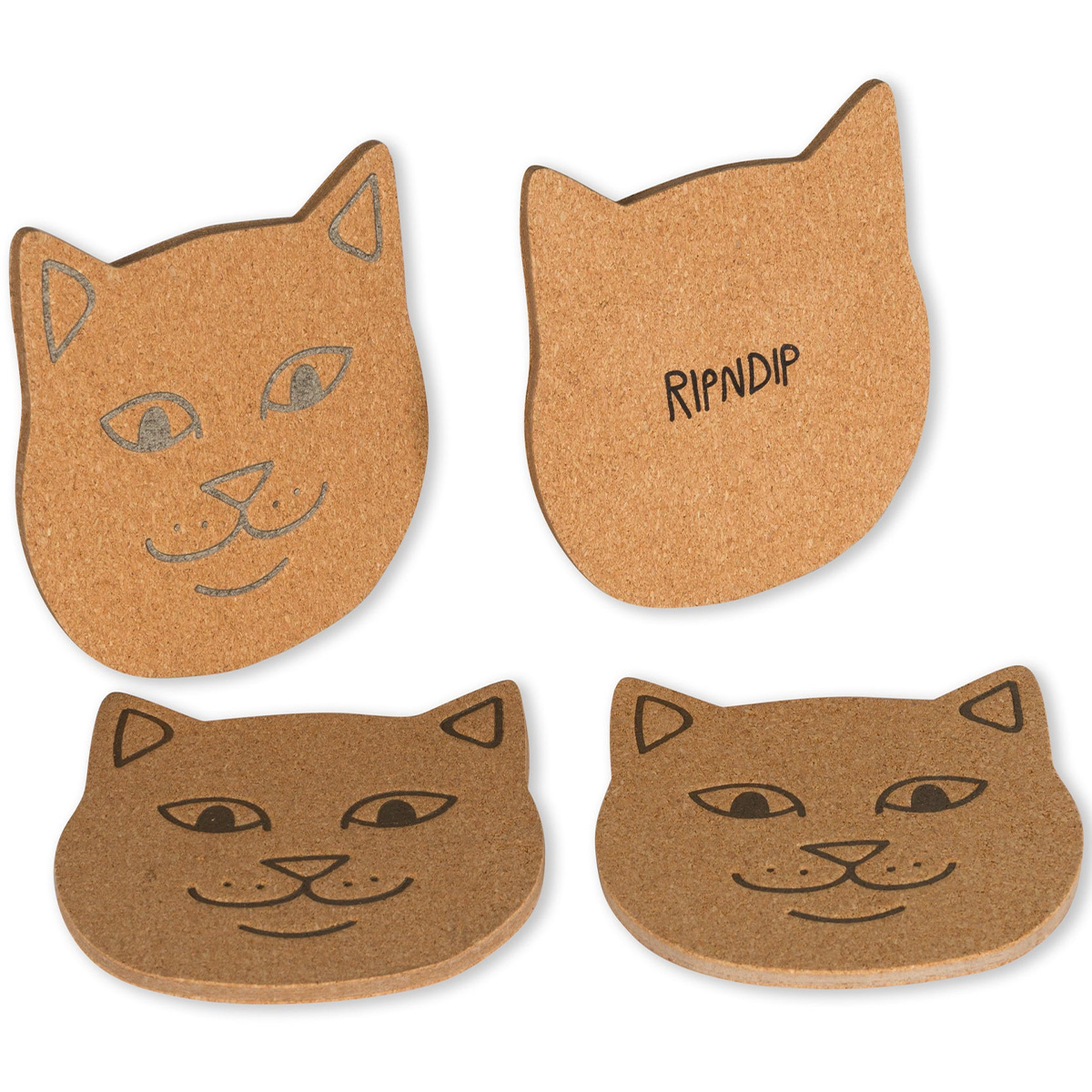 RIPNDIP Lord Nermal 4Pc Coaster Set White RIPNDIP Lord Nermal 4Pc Coaster Set White