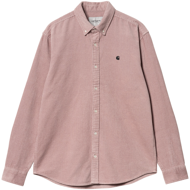 Carhartt WIP Madison Cord Longsleeve Shirt Glassy Pink/Black