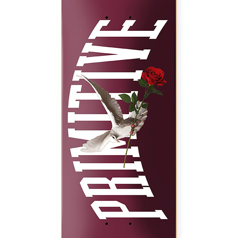 Primitive Messenger Skateboard Deck Burgundy 7.75 Primitive Messenger Skateboard Deck Burgundy 7.75