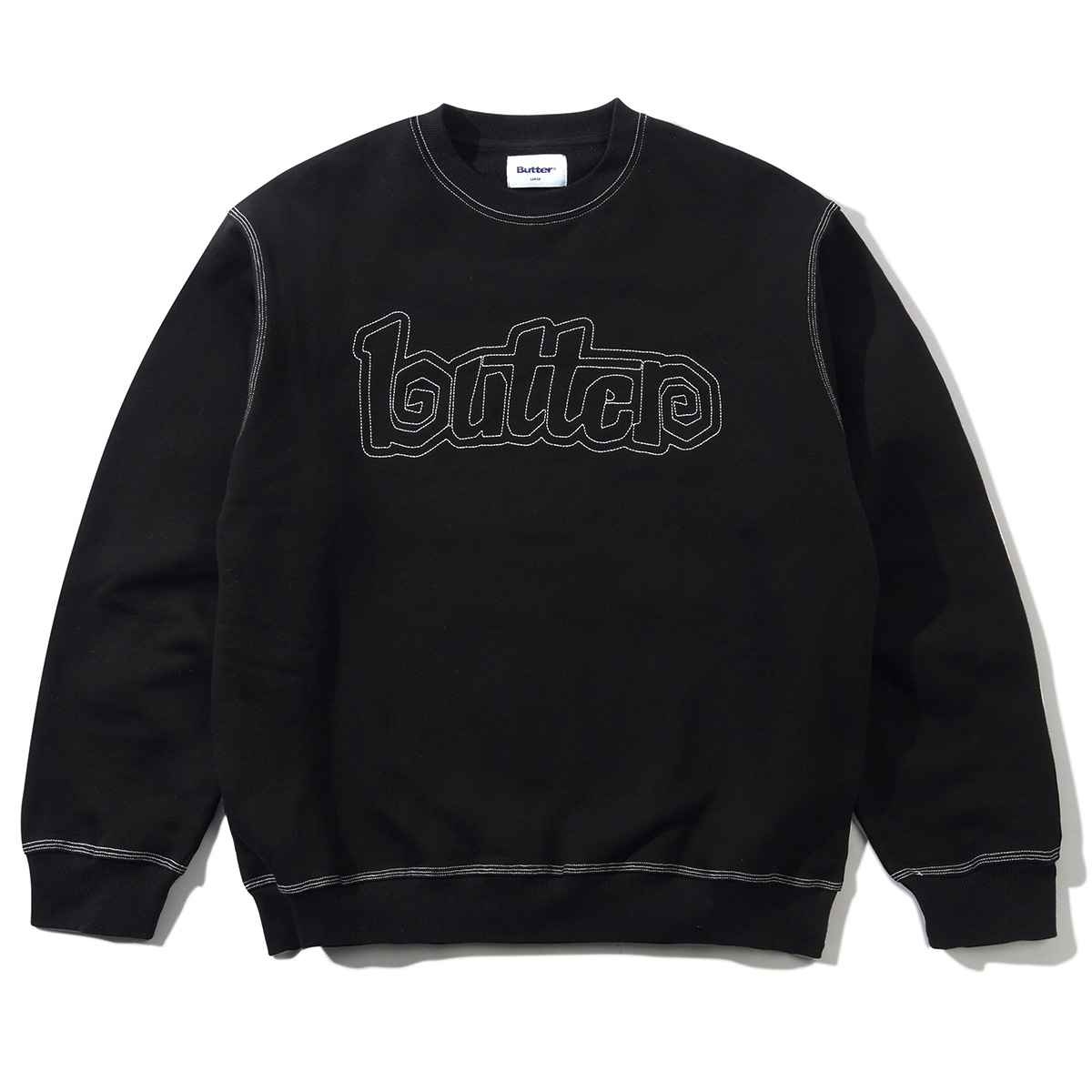 Butter Goods Swirl Crewneck Sweater Black