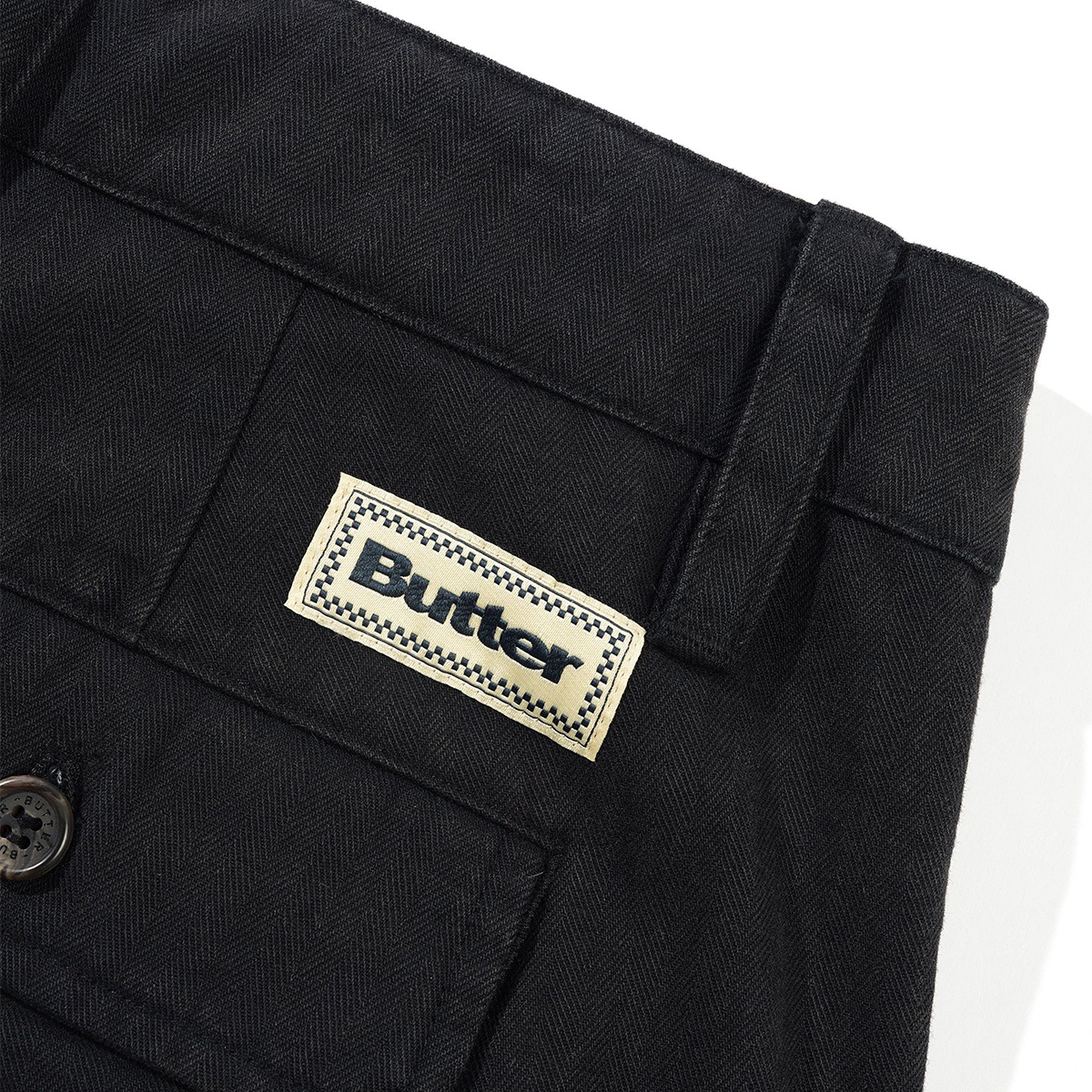 Butter Goods Pleated Trousers Washed Black