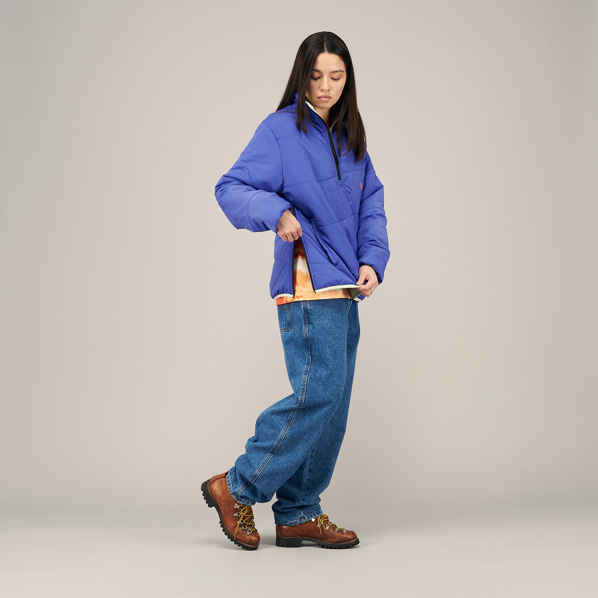 Dime Trail Half Zip Jacket Electric Blue