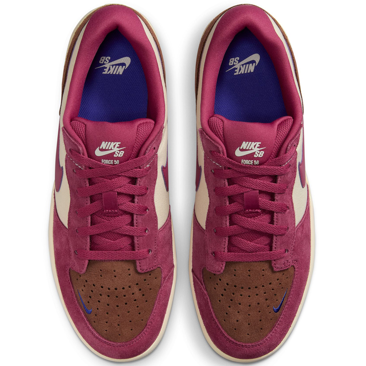 Nike SB Force 58 Pale Ivory/Sweet Beet-Fauna Brown-Pale Ivory-Persian Violet-Phantom Nike SB Force 58 Pale Ivory/Sweet Beet-Fauna Brown-Pale Ivory-Persian Violet-Phantom