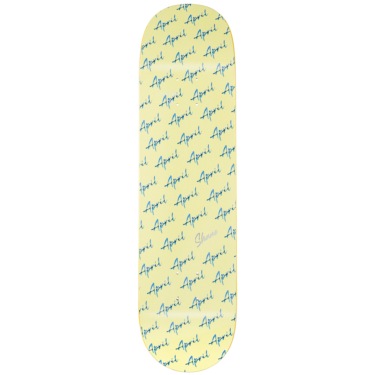 April Shane Chrome Logo Script Skateboard Deck 8.5 April Shane Chrome Logo Script Skateboard Deck 8.5