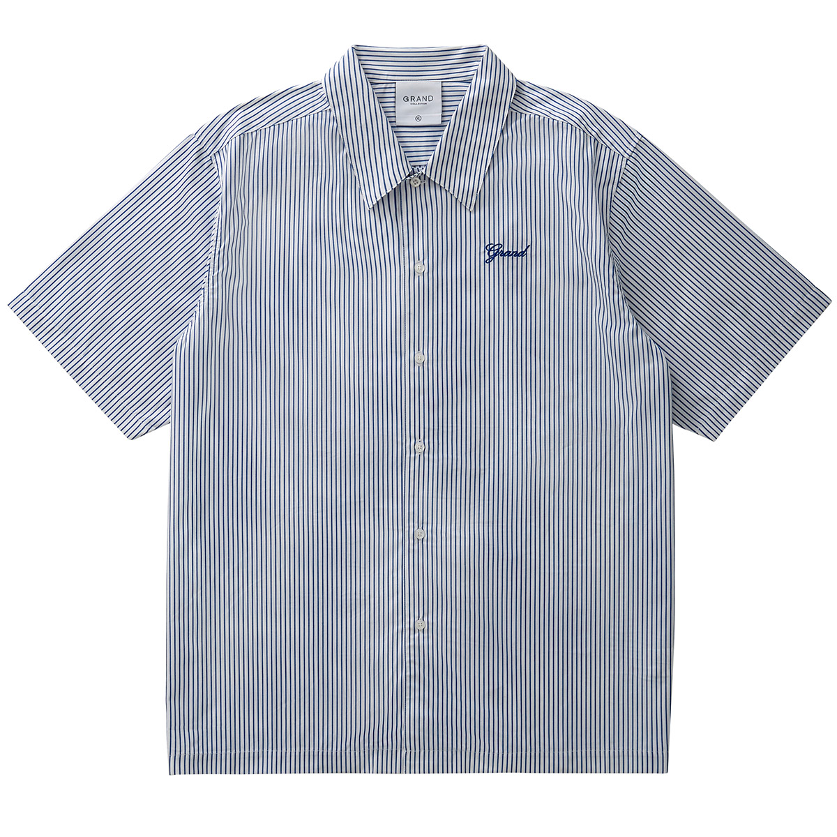 Grand Collection Striped Poplin Shirt Blue/White Grand Collection Striped Poplin Shirt Blue/White