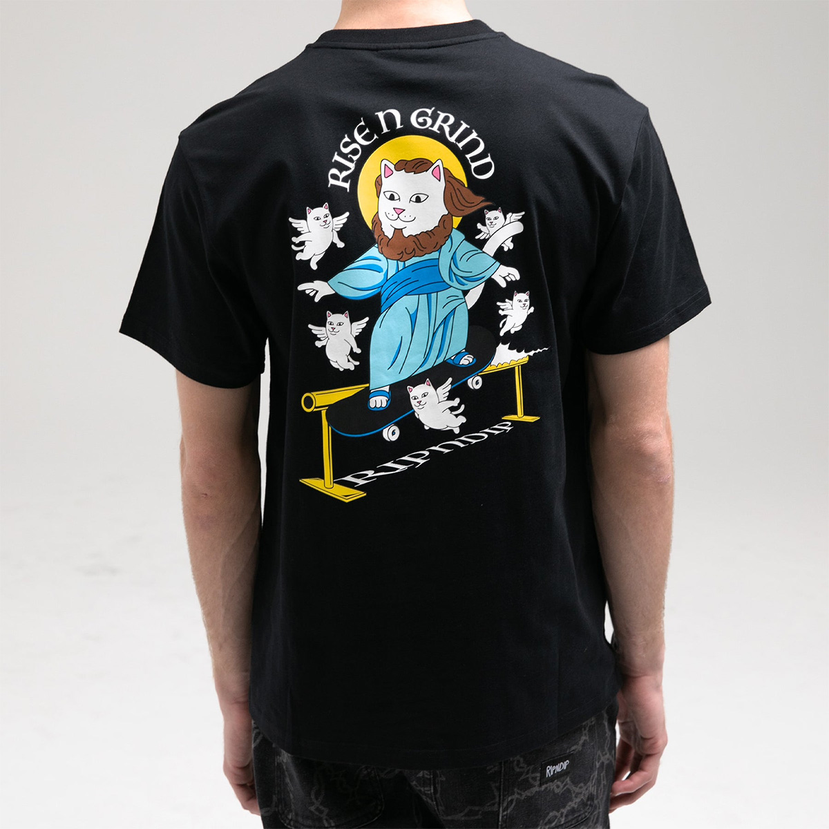 RIPNDIP Rise N Grind T-Shirt Black RIPNDIP Rise N Grind T-Shirt Black