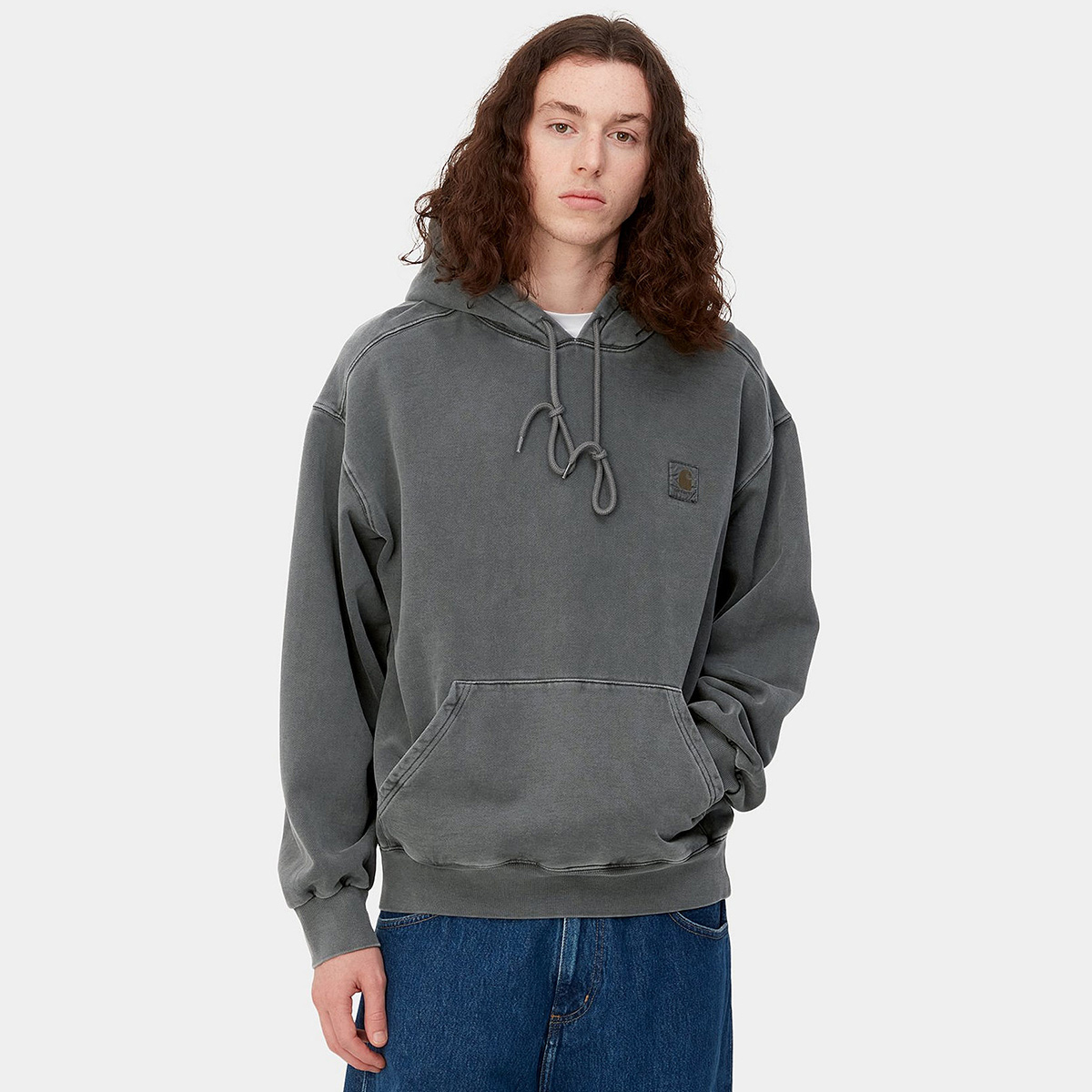 Carhartt WIP Hooded Vista Sweater Graphite Garment Dyed Carhartt WIP Hooded Vista Sweater Graphite Garment Dyed