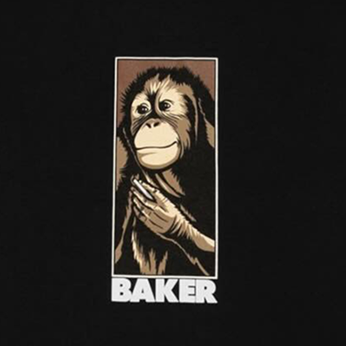 Baker Smoking Monkey T-shirt Black Baker Smoking Monkey T-shirt Black