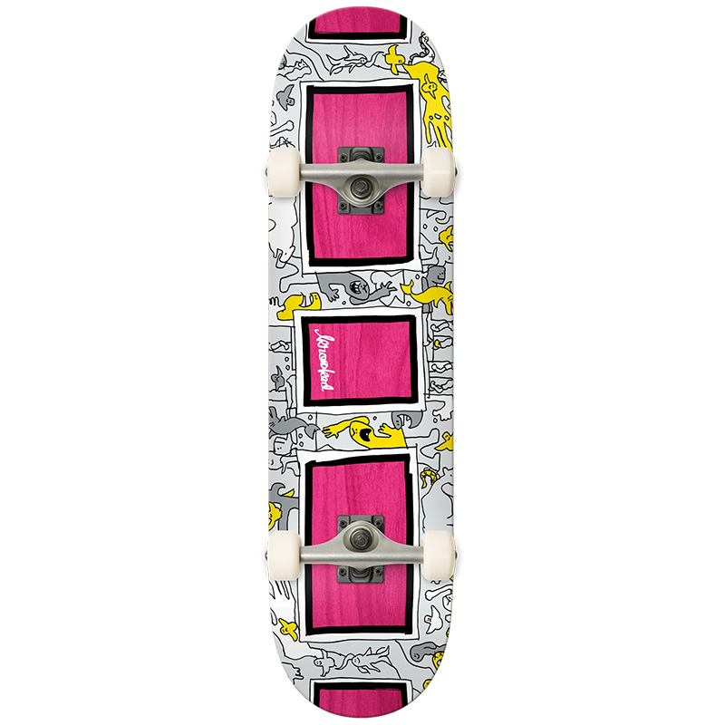 Krooked Frame Up Complete Skateboard White 7.5 Krooked Frame Up Complete Skateboard White 7.5