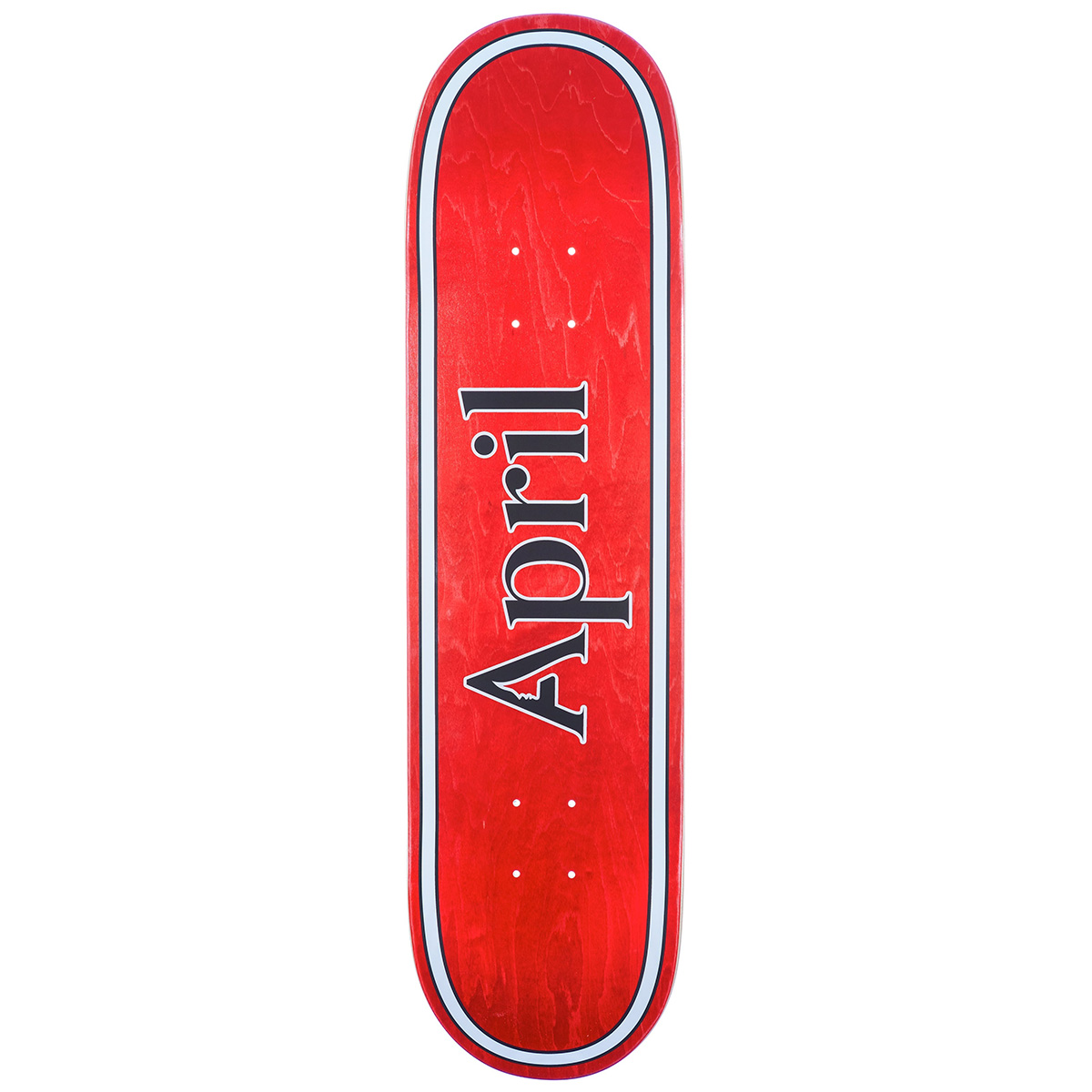 April OG Logo Skateboard Deck Red 8.25