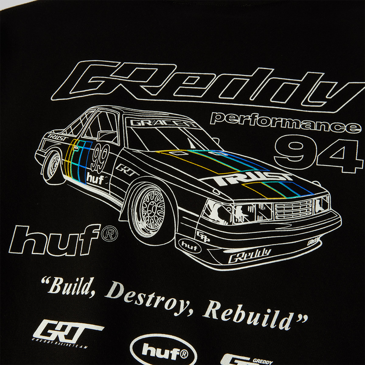HUF x Greddy Retro Mod Sweater Black HUF x Greddy Retro Mod Sweater Black