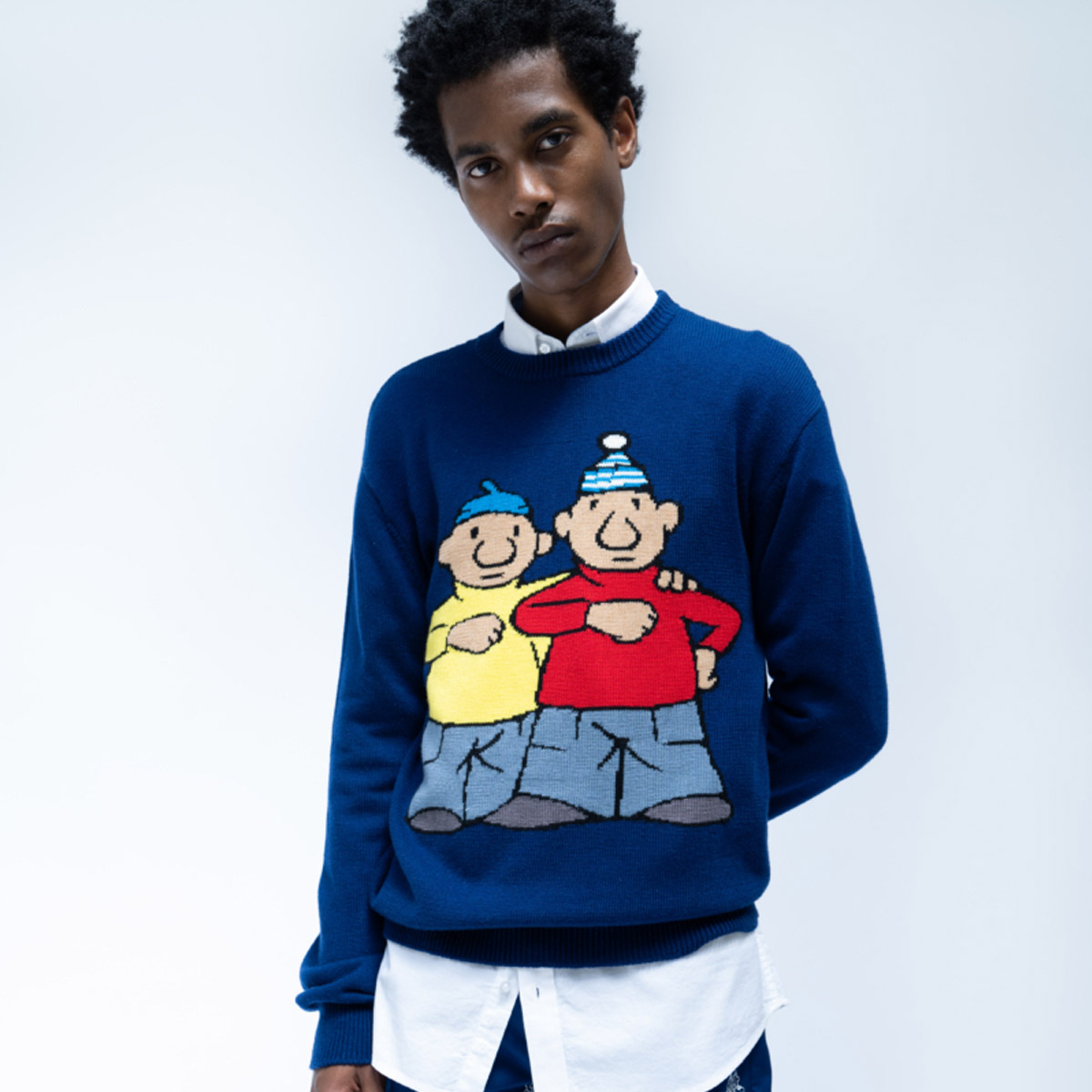 The Loose Company x Pat & Mat Intarsia Knitted Sweater The Loose Company x Pat & Mat Intarsia Knitted Sweater