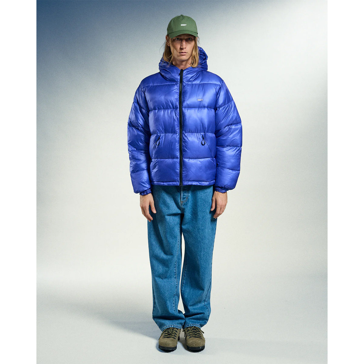 Obey Stratus Puffer Jacket Blue