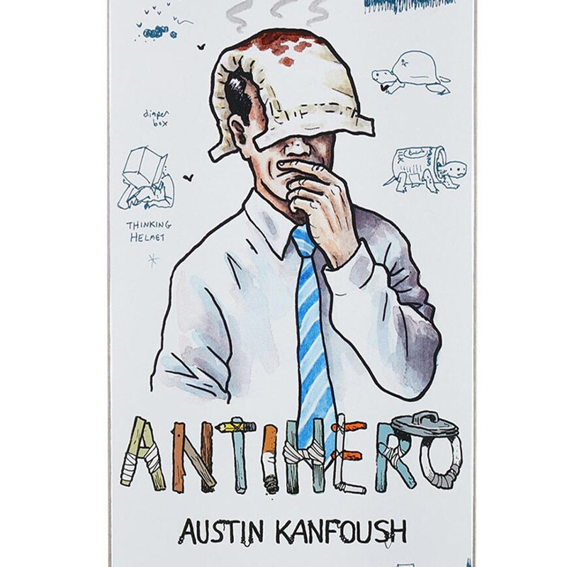Anti Hero Kanfoush Recycling Skateboard Deck White 8.06