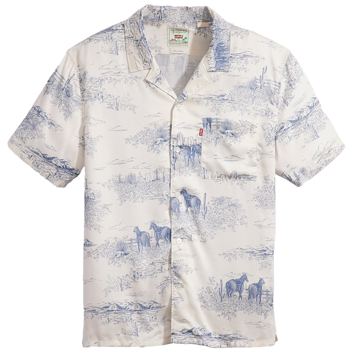 Levi's The Sunset Camp Western Toille Shirt Vintage Blue