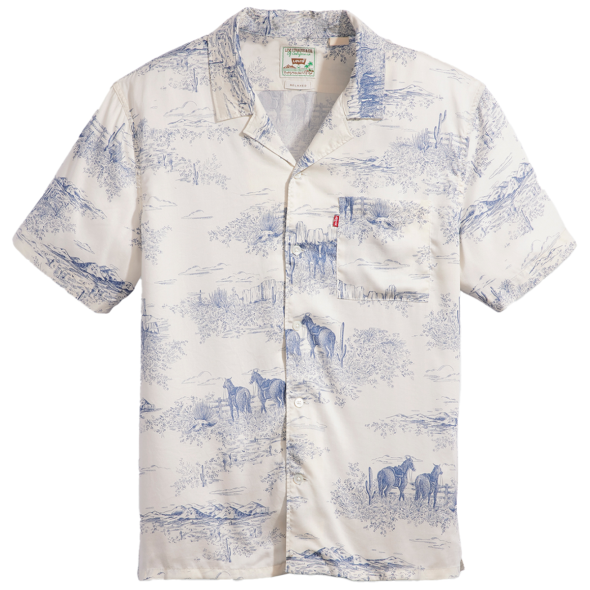 Levi's The Sunset Camp Western Toille Shirt Vintage Blue Levi's The Sunset Camp Western Toille Shirt Vintage Blue