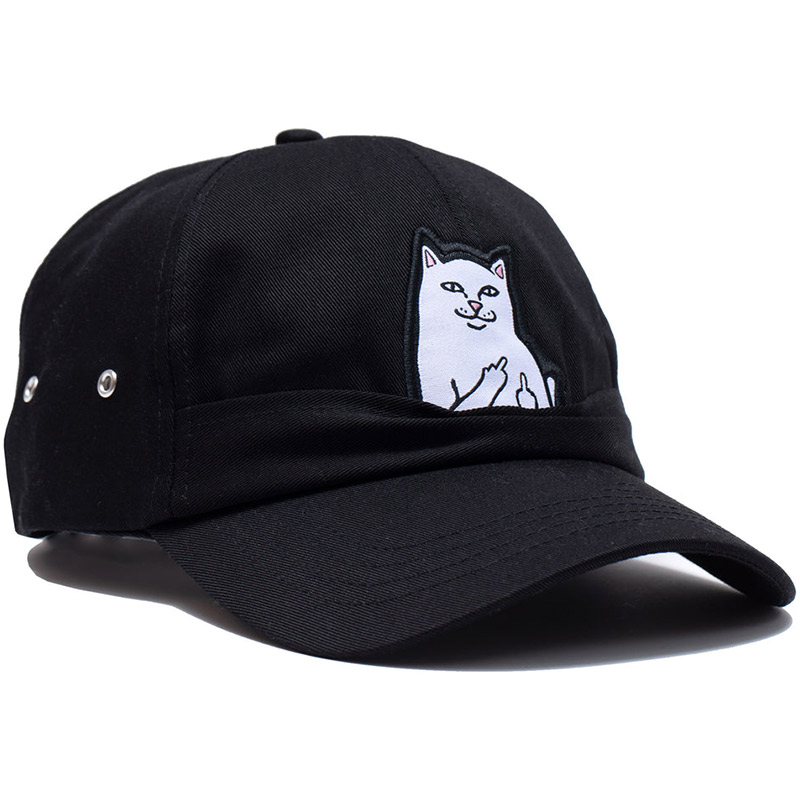 RIPNDIP Lord Nermal 6 Panel Cap Black RIPNDIP Lord Nermal 6 Panel Cap Black
