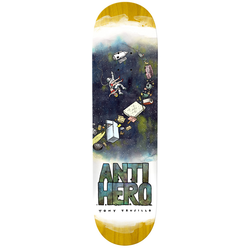 Anti Hero Trujillo Space Junk Skateboard Deck Assorted Woodstain 8.06