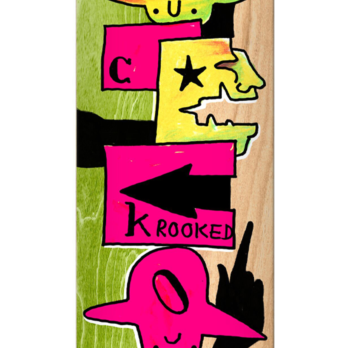 Krooked Narvaez F Off Skateboard Deck 8.38