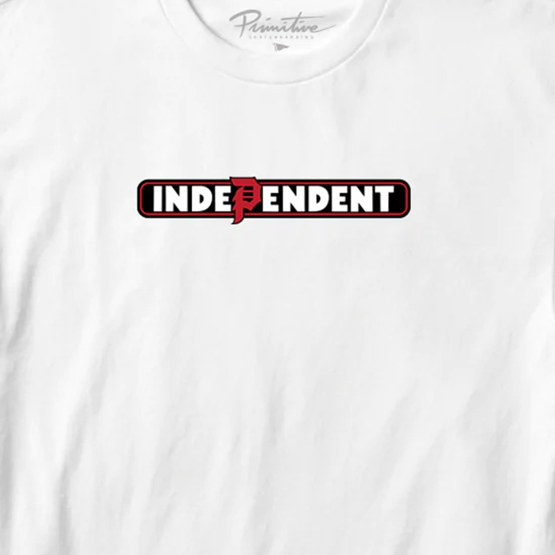 Primitive X Independent Bar T-Shirt White Primitive X Independent Bar T-Shirt White