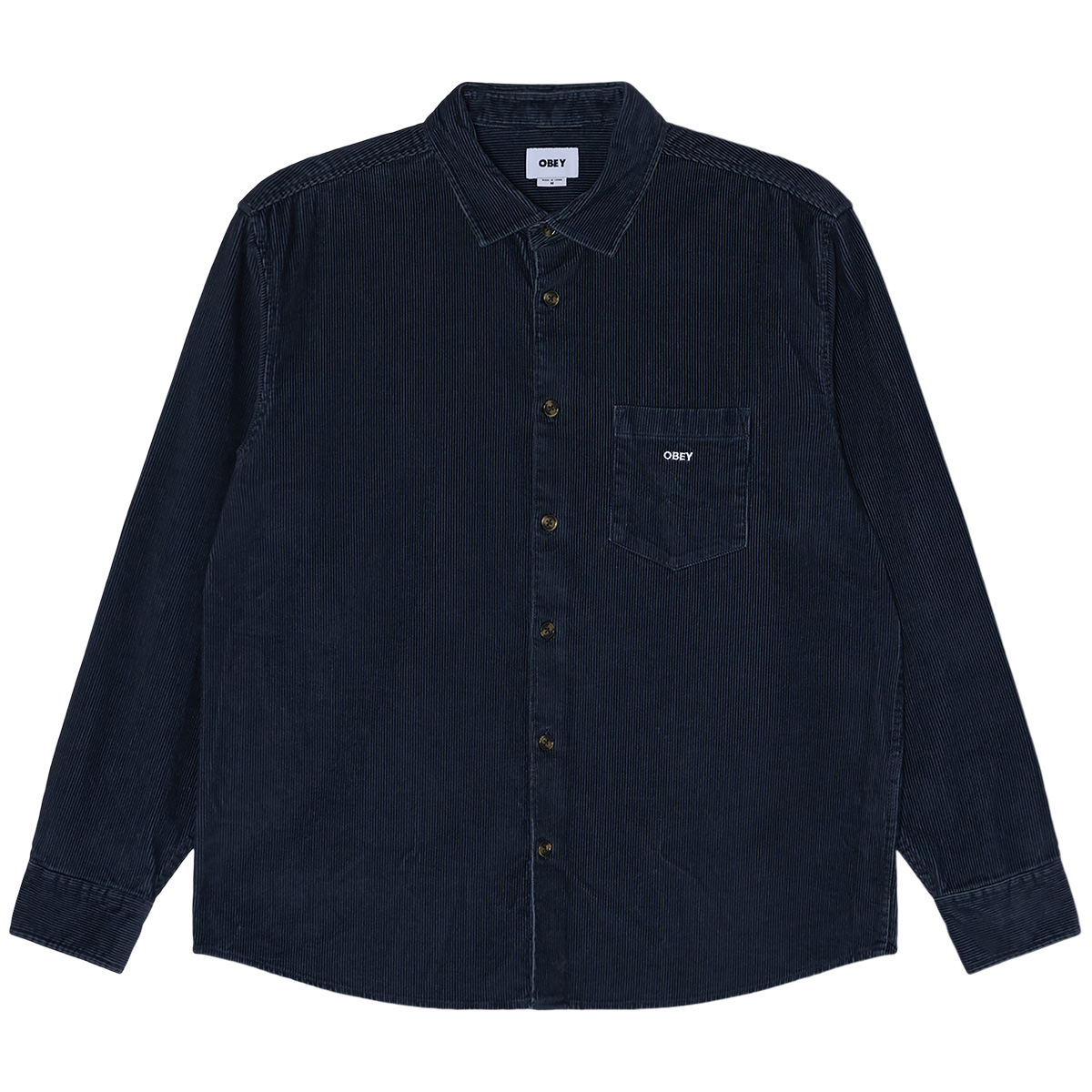 Obey Tommy Corduroy Longsleeve Shirt Night Sky