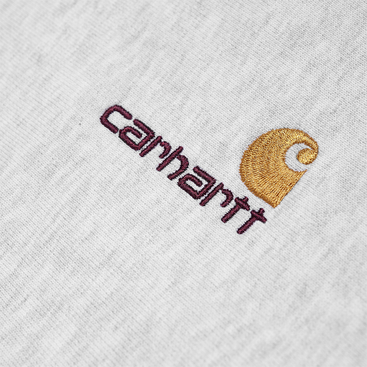 Carhartt WIP American Script Zip Sweater Ash Heather Carhartt WIP American Script Zip Sweater Ash Heather