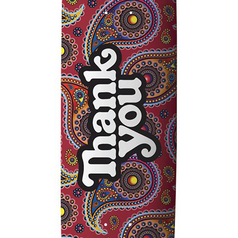 Thank You Paisley Logo Skateboard Deck Paisley 8.0 Thank You Paisley Logo Skateboard Deck Paisley 8.0