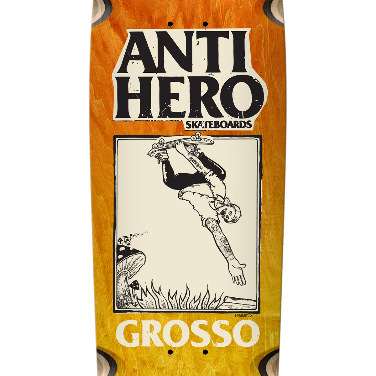 Anti Hero SSD Grosso Hand Plant Wheels Wells Square Edge Skateboard Deck Fade 9.25