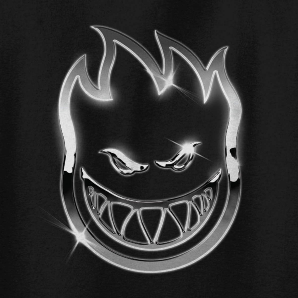Spitfire T-Shirt Chrome Bighead Black