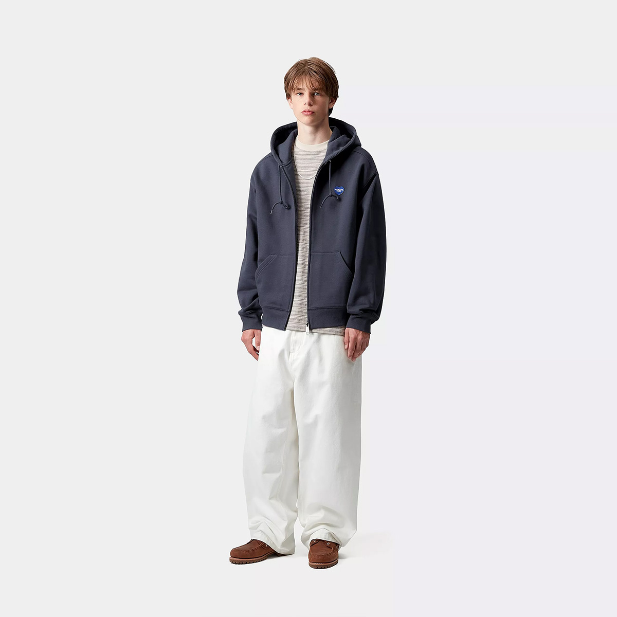 Carhartt WIP Heart II Hartt Hooded Sweater Jacket Blue