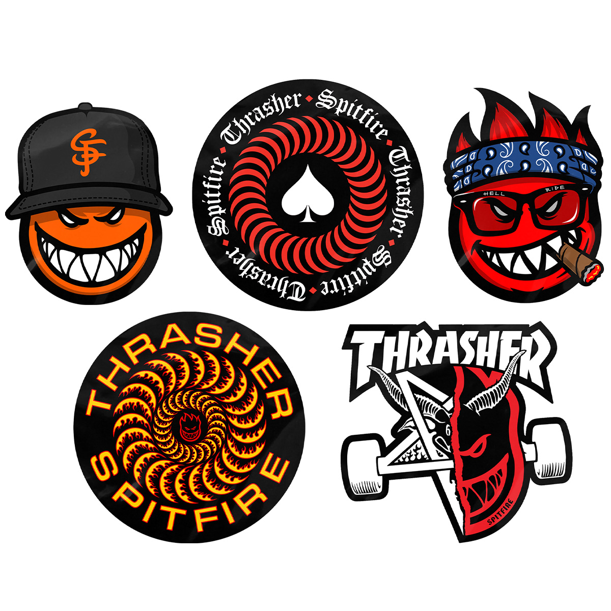 Spitfire Thrasher Sticker Pack Spitfire Thrasher Sticker Pack