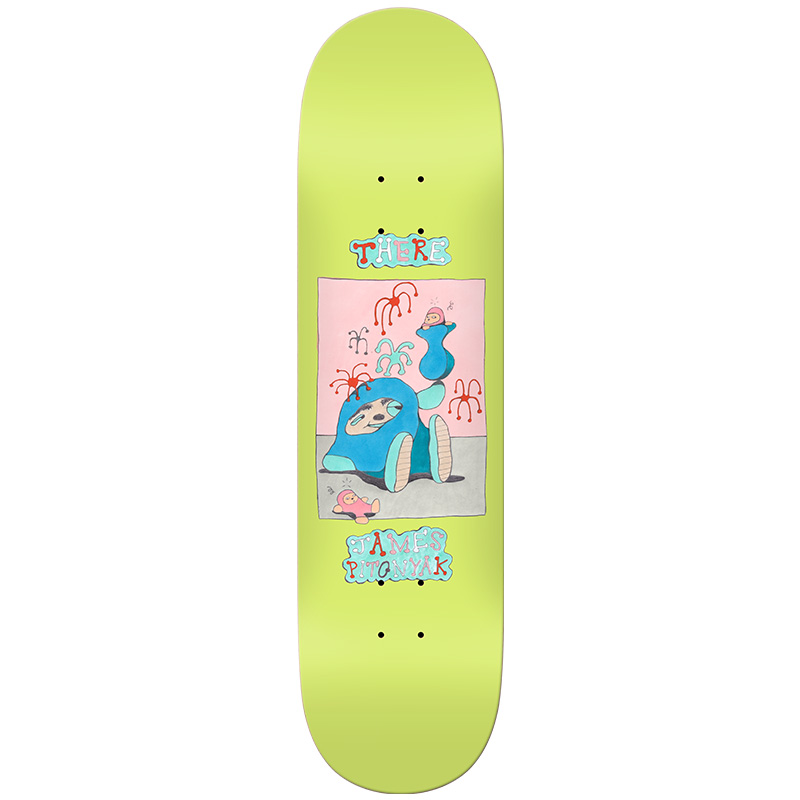 There James Sleepy Skateboard Deck Yellow 8.3