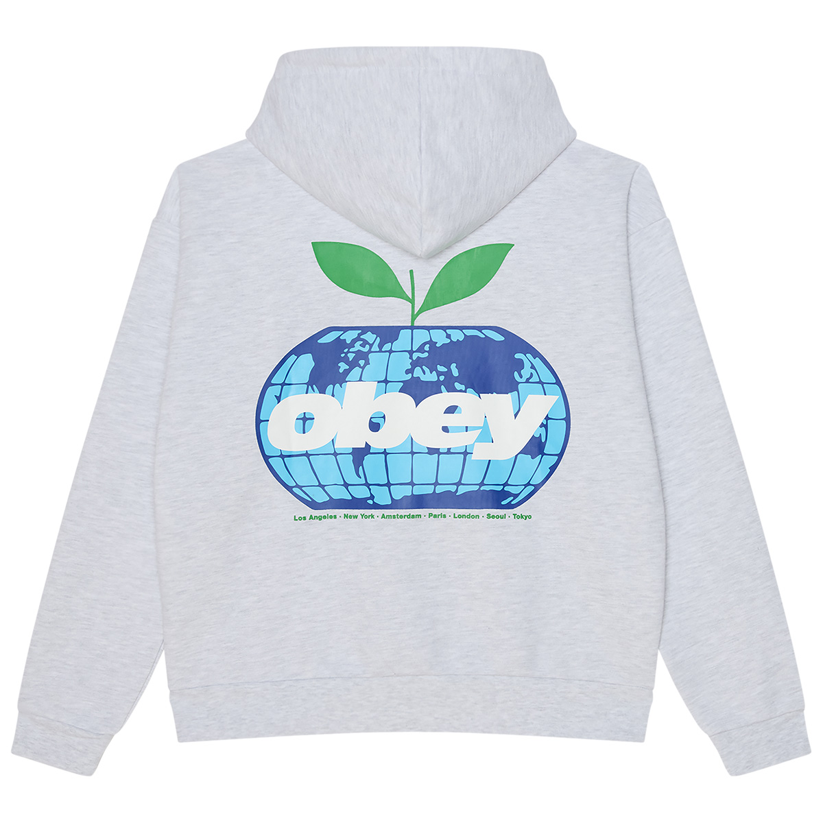 Obey Intercontinental Extra Heavy Hooded Sweater Ash Grey