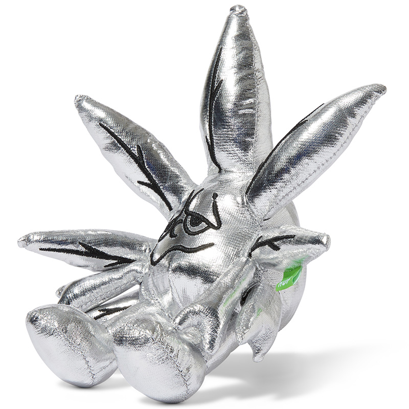 HUF X Green Buddy 2035Greenbuddy Metallic Plush Doll Silver HUF X Green Buddy 2035Greenbuddy Metallic Plush Doll Silver