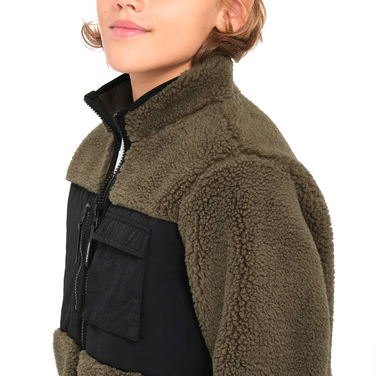 Volcom Kids Storm Stone Zip Sweater Wintermoss Volcom Kids Storm Stone Zip Sweater Wintermoss