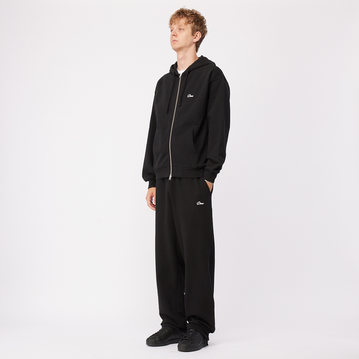 Dime Cursive Small Logo Sweatpants Black Dime Cursive Small Logo Sweatpants Black