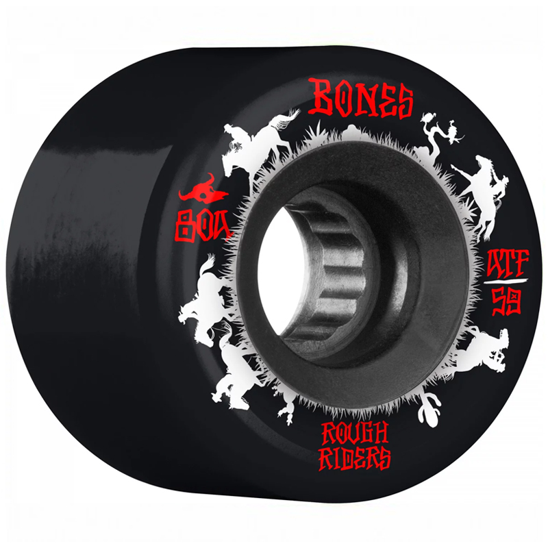 Bones ATF Rough Riders Wranglers Wheels Black 80A 59mm