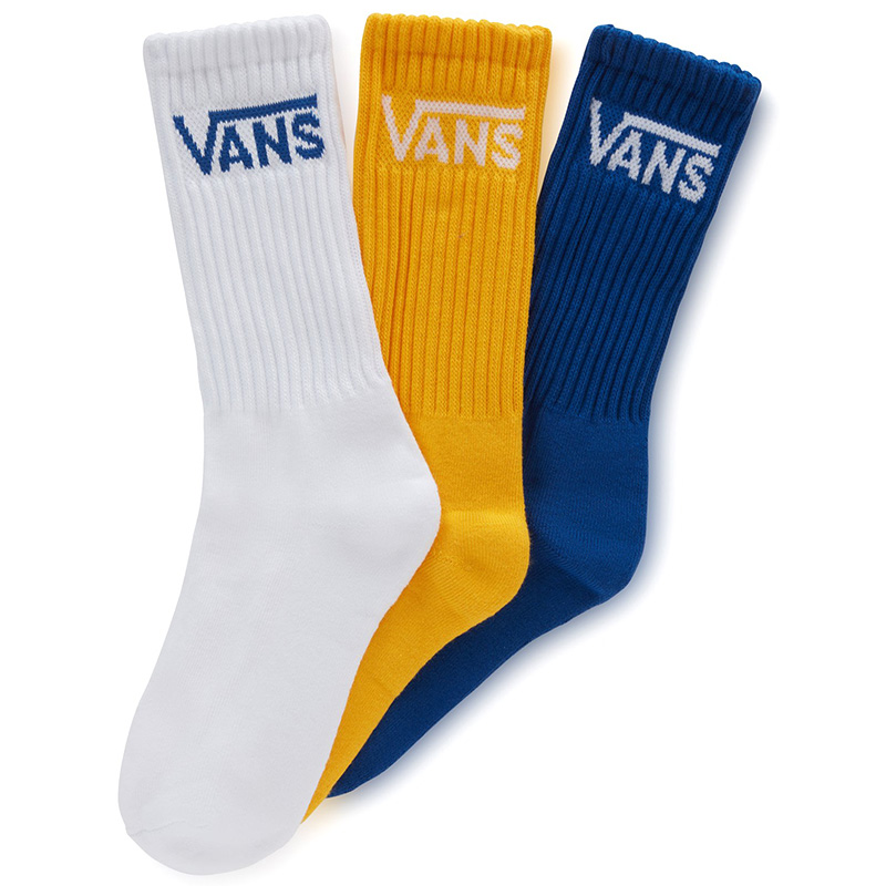 Vans Classic Vans Kids Crew Socks Ochre 3-Pack