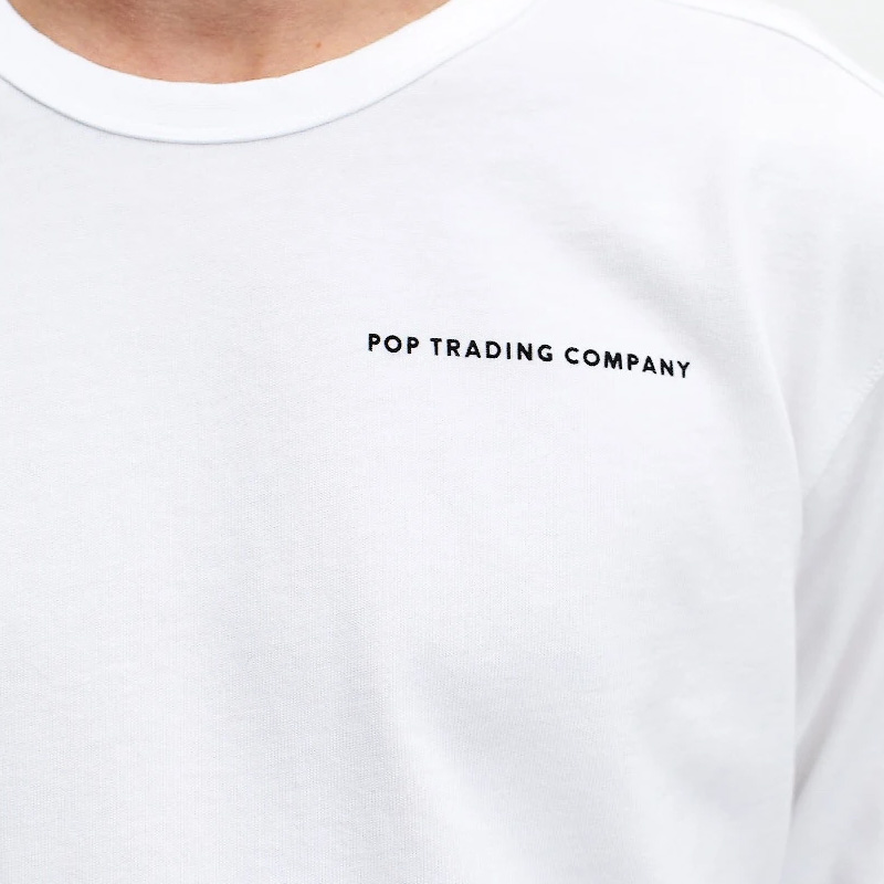 Pop Trading Company Logo Longsleeve T-Shirt White/Black Pop Trading Company Logo Longsleeve T-Shirt White/Black