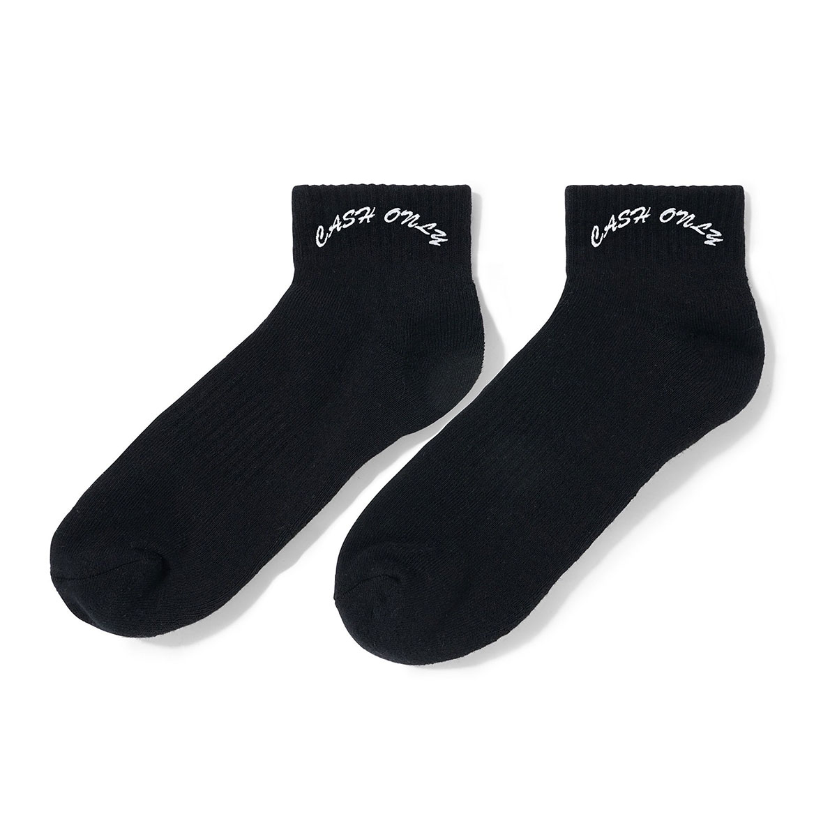 Cash Only Logo Ankle Socks Black