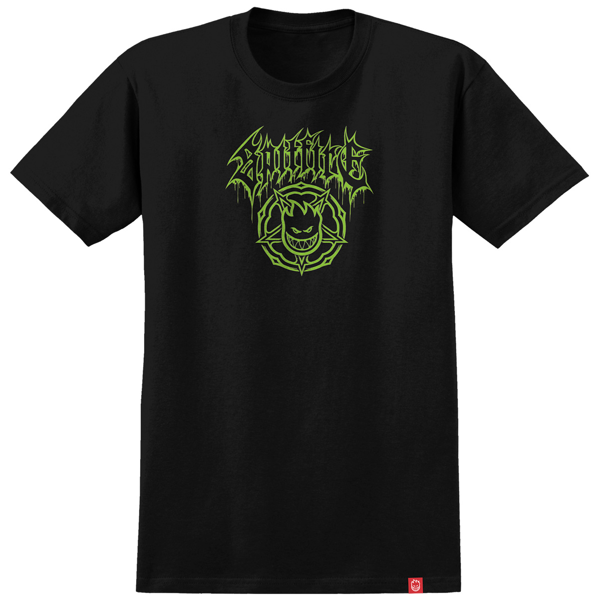 Spitfire Basic Pentagram Drip T-Shirt Black