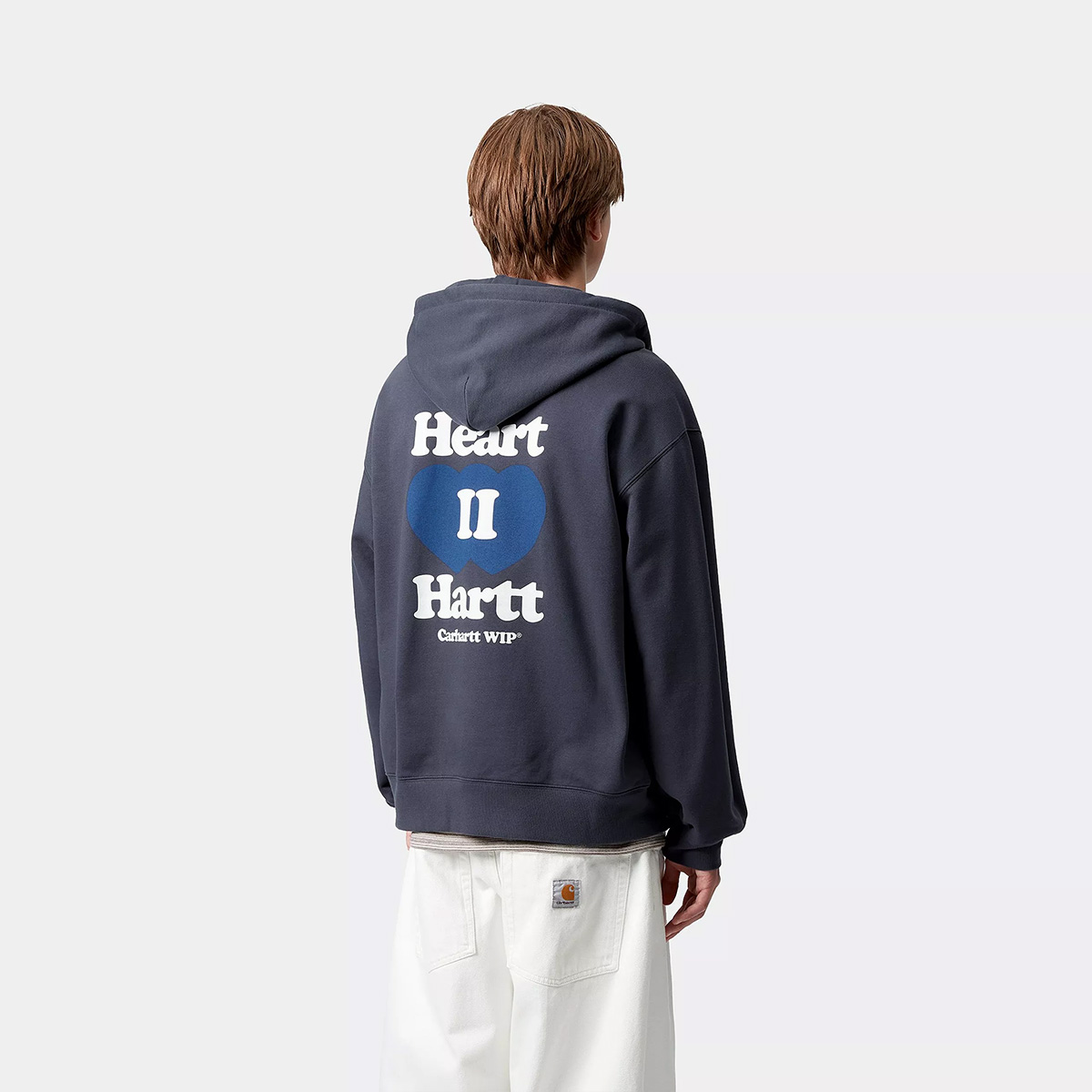Carhartt WIP Heart II Hartt Hooded Sweater Jacket Blue