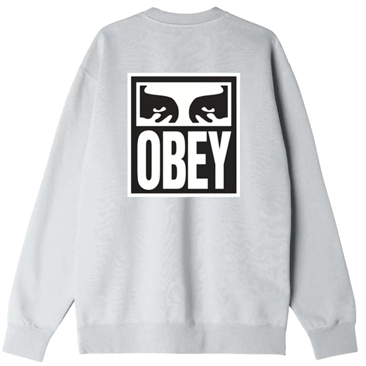 Obey Eyes Icon Crewneck Sweater Heather Grey Obey Eyes Icon Crewneck Sweater Heather Grey