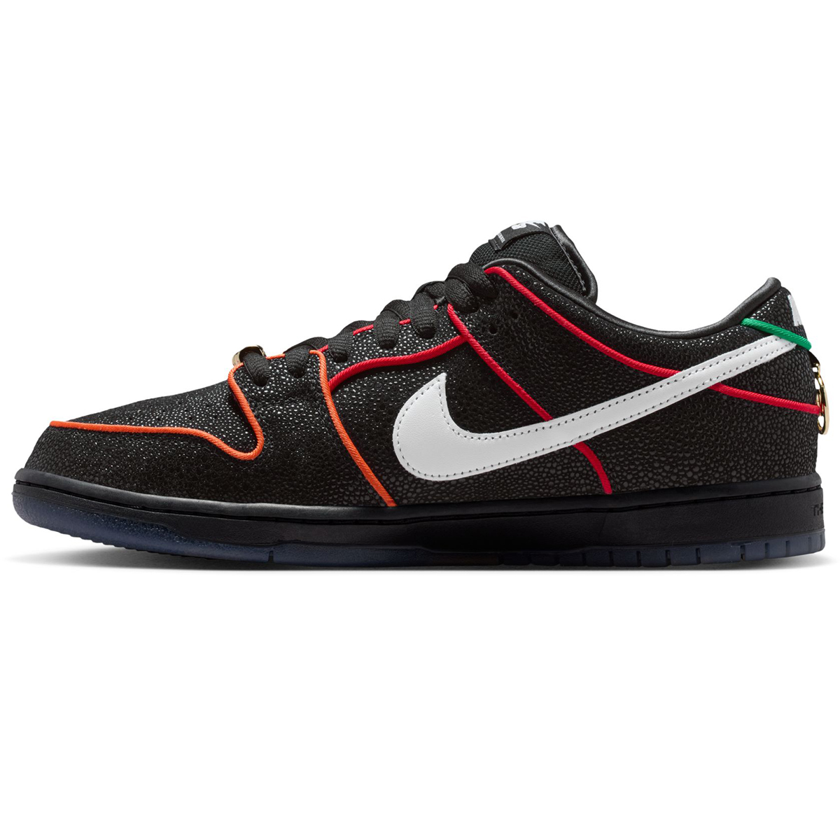Nike SB Dunk Low Pro x Bronx Girls Skate Black/White-Challenge Red-Total Orange