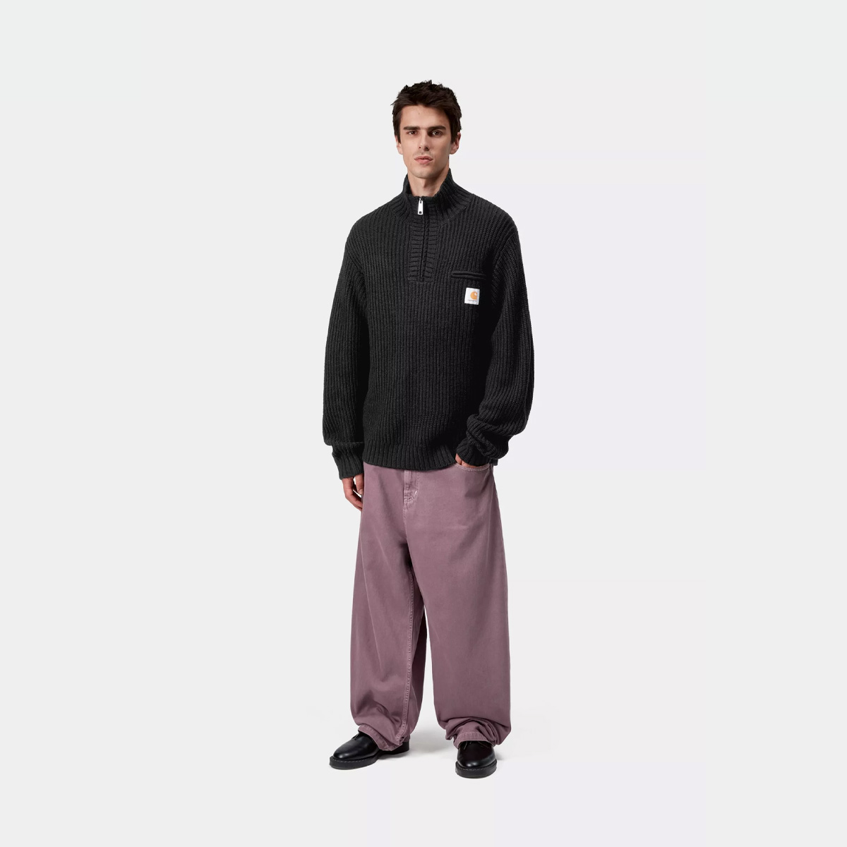 Carhartt WIP Detroit Half Zip Sweater Black