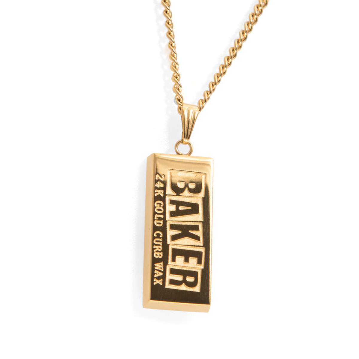Baker Curb Wax Gold Necklace Gold 