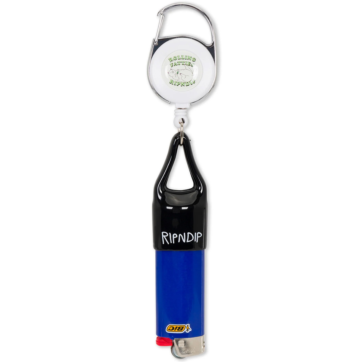RipnDip Rolling Fatties Lighter Leash Keychain Silver/Black