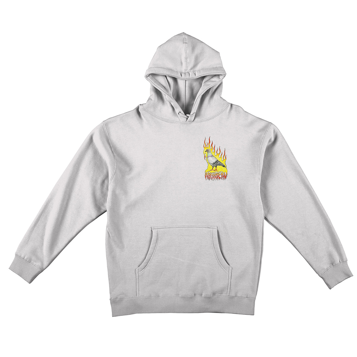 Anti Hero Flame Pigeon Hoodie Cement Anti Hero Flame Pigeon Hoodie Cement